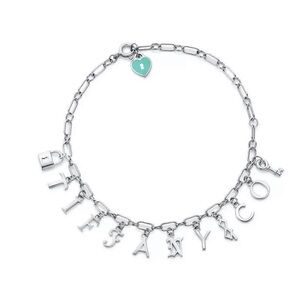 Tiffany and Co letters charm bracelet